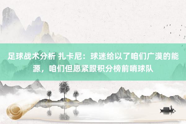 足球战术分析 扎卡尼：球迷给以了咱们广漠的能源，咱们但愿紧跟积分榜前哨球队